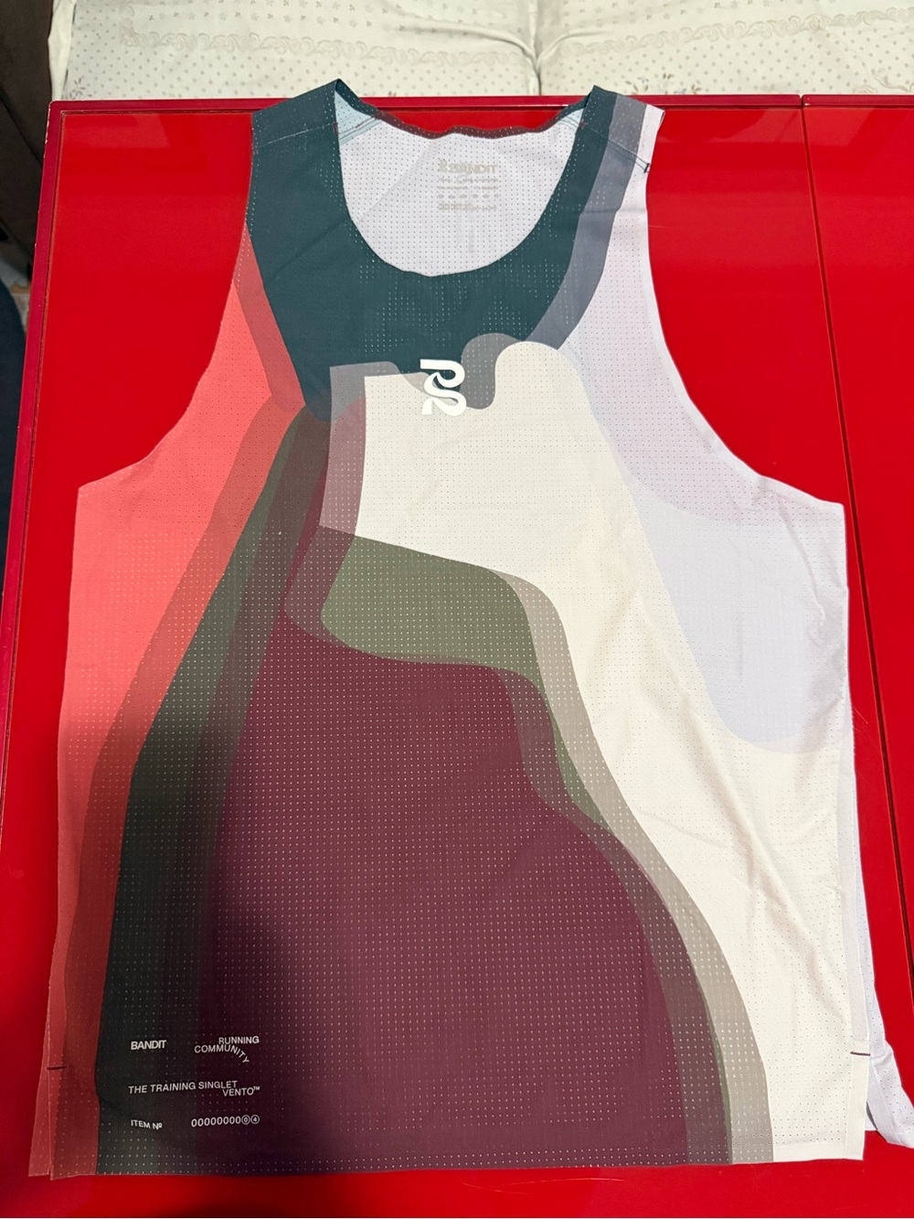 Bandit Running Vento Training Singlet - Multi-Color Abstract Gradient Size XS